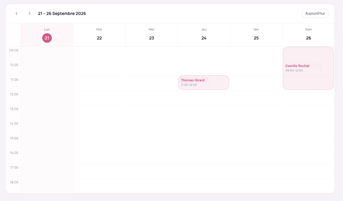 L'outil de réservation et de gestion Pod X développé par NeX — Réservations