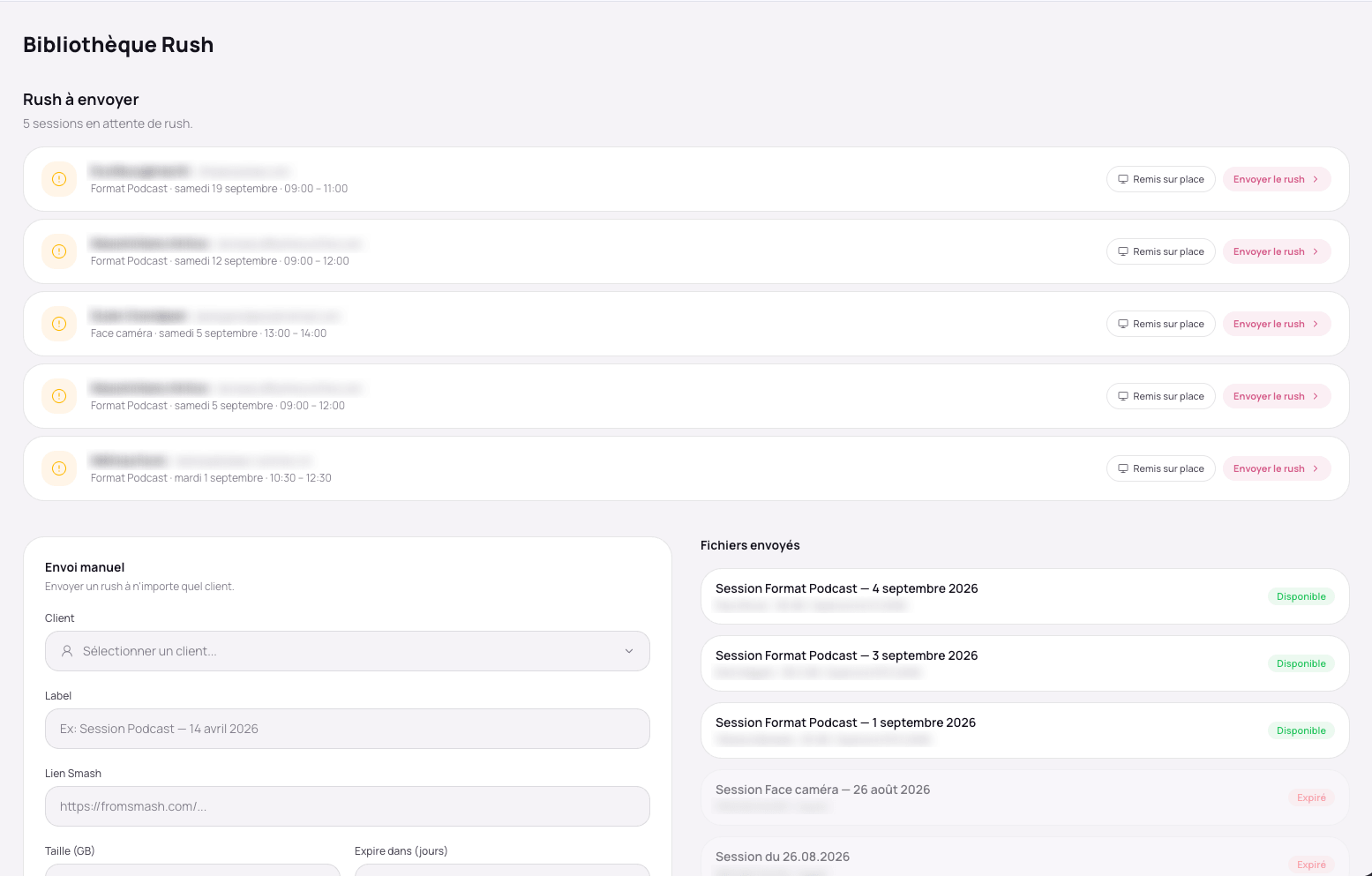 L'outil de réservation et de gestion Pod X développé par NeX — Bibliothèque Rush